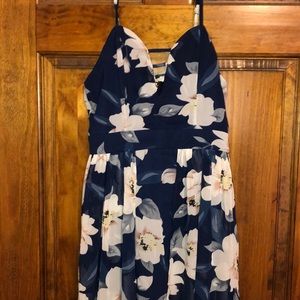 Floral waterfall dress